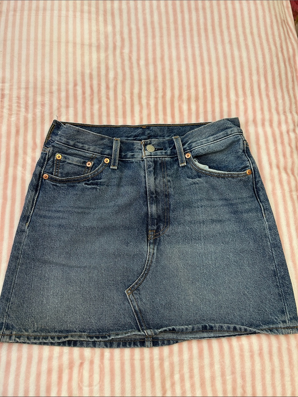 Levi's Medium Blue Denim Mini Skirt